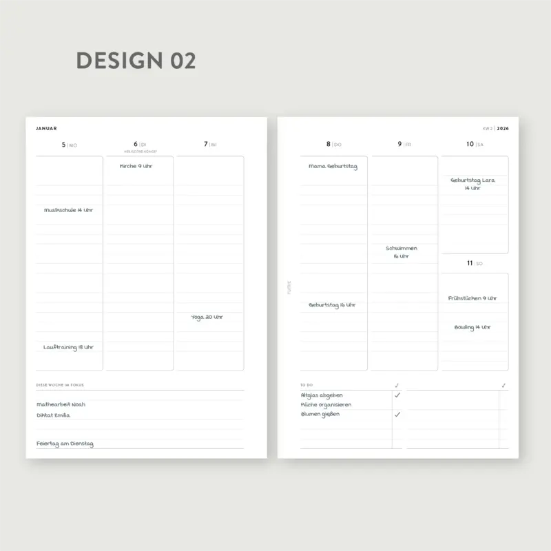 Alternative view of 2026 Kalender vertikal Design 02 - PDF
