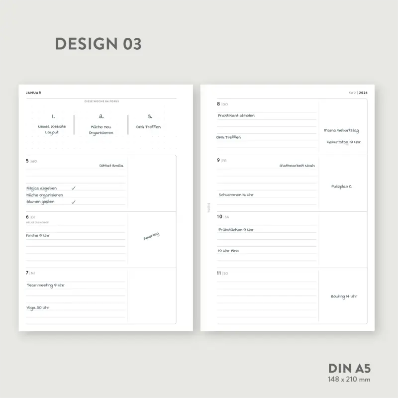 Alternative view of 2026 Kalender horizontal Design 03 - PDF