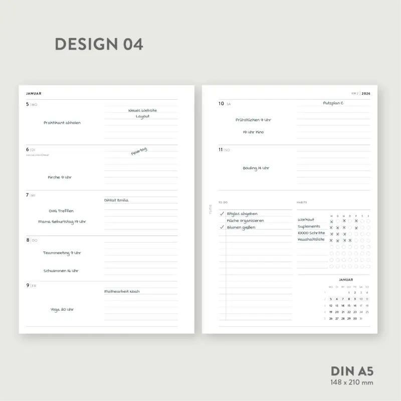 Alternative view of 2026 Kalender horizontal Design 04 - PDF