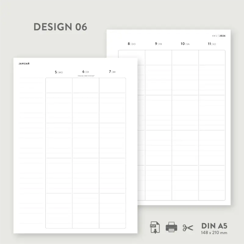 2026 Kalender Familie Design 06 - PDF