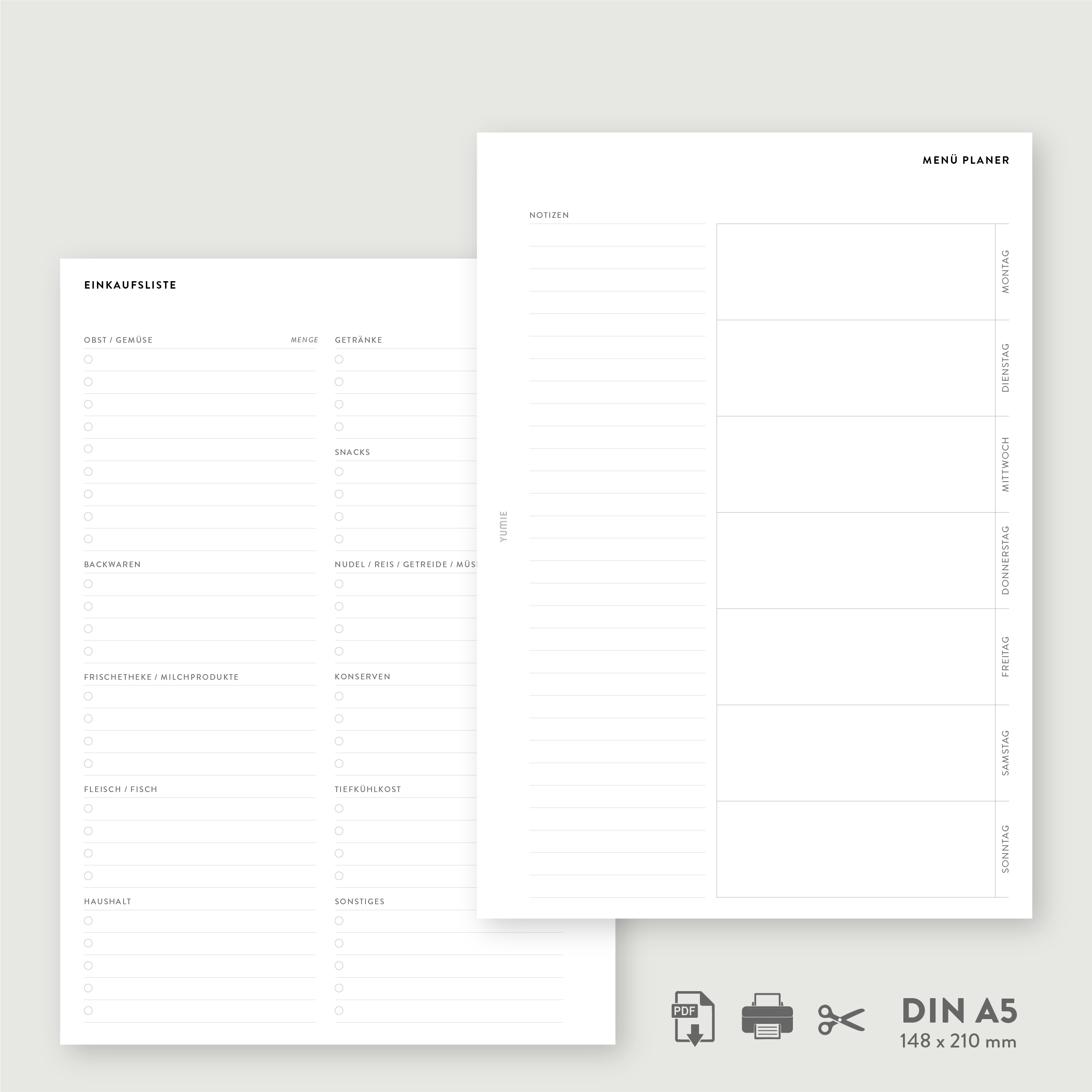 Menue-Planer & Einkaufsliste