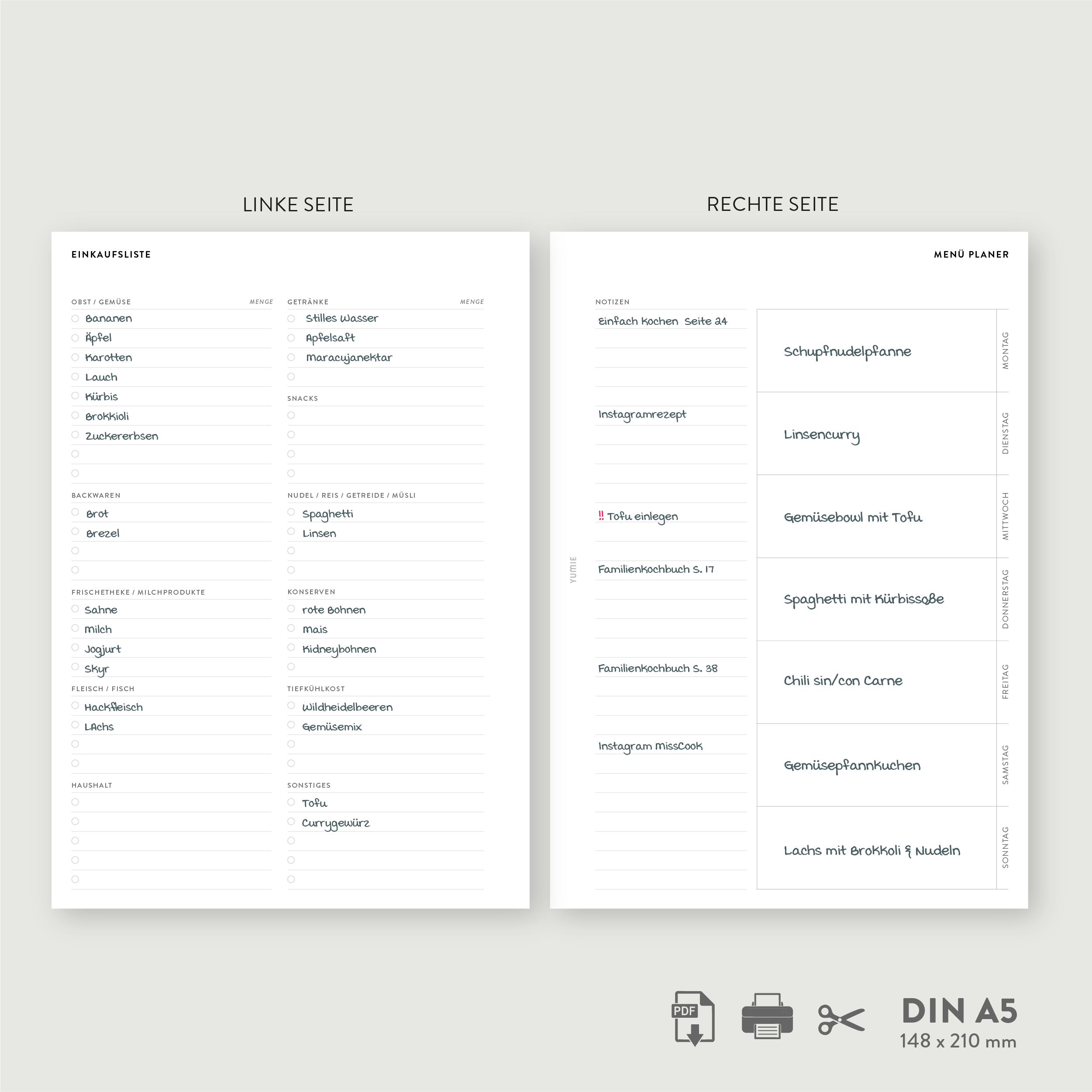 Menue-Planer & Einkaufsliste – Bild 2